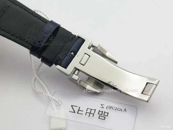 MIROTIME 0723 Pilot Chrono SS IW387809 ZF 1:1 Best Edition Silver Dial Blue Numbers On Blue Leather Strap A Lightweight 7263